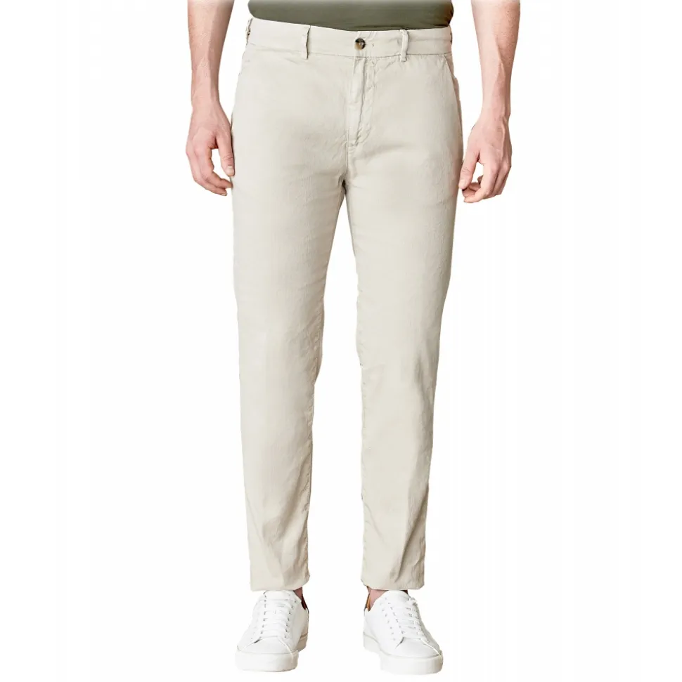 Cruna - Marais Trousers in Linen - 540 - ECRU - Handmade in Italy - Luxury High Quality Pants - Avvenice