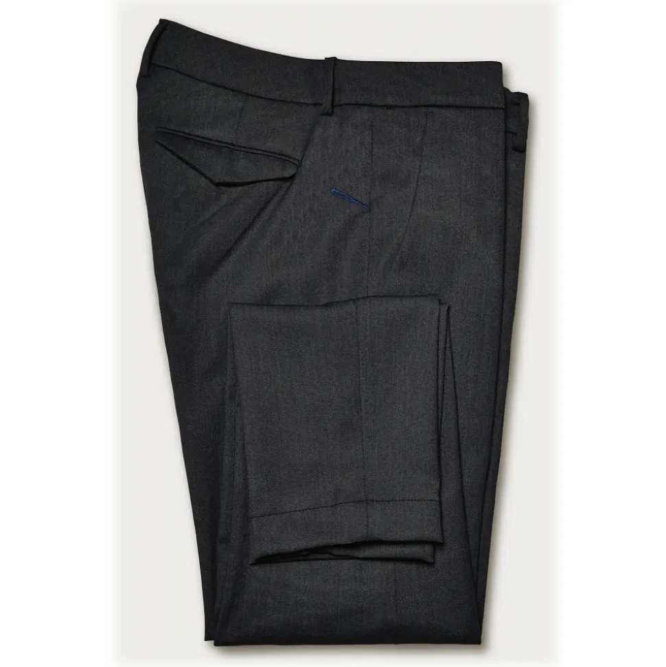 Cruna - Marais Trousers in Tech Wool - 648 - Night Blue - Handmade in Italy - Luxury High Quality Pants - Avvenice