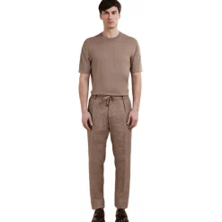 Cruna - Mitte Trousers - 1510 - Toupe - Handmade in Italy - Luxury High Quality Collection - Avvenice