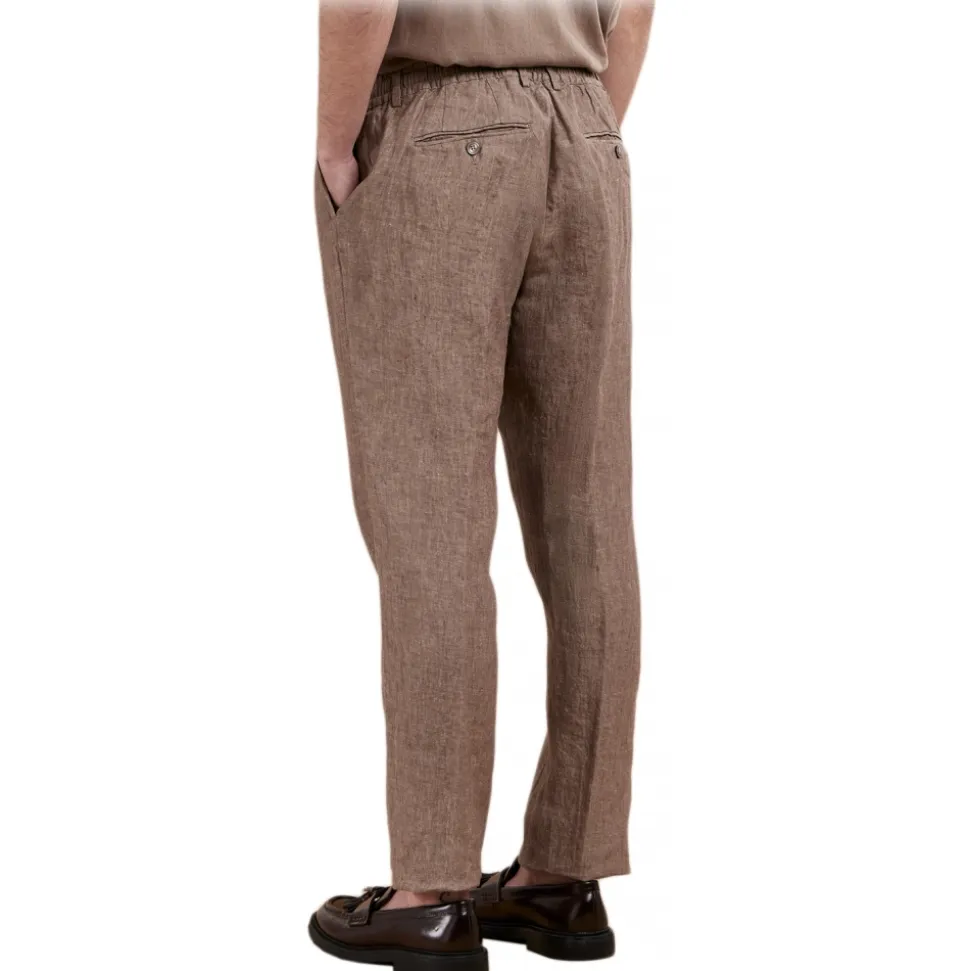 Cruna - Mitte Trousers - 1510 - Toupe - Handmade in Italy - Luxury High Quality Collection - Avvenice