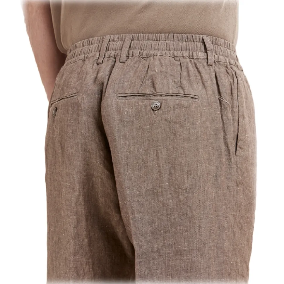 Cruna - Mitte Trousers - 1510 - Toupe - Handmade in Italy - Luxury High Quality Collection - Avvenice