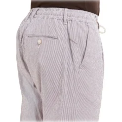 Cruna - Mitte Trousers - 1512 - Chocolate - Handmade in Italy - Luxury High Quality Collection - Avvenice