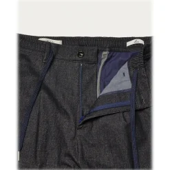 Cruna - Mitte Trousers in Corduroy - 615 - Night Blue - Handmade in Italy - Luxury High Quality Pants - Avvenice