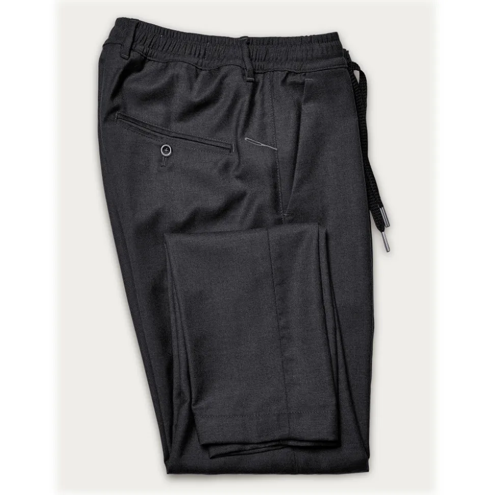 Cruna - Mitte Trousers in Wool Flannel - 628 - Night Blue - Handmade in Italy - Luxury High Quality Pants - Avvenice