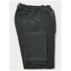 Cruna - Mitte Trousers in Corduroy - 610 - Slate - Handmade in Italy - Luxury High Quality Pants - Avvenice