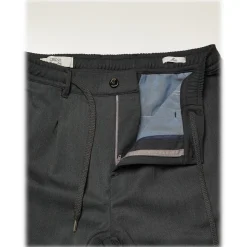 Cruna - Mitte Trousers in Tech Wool - 648 - Slate - Handmade in Italy - Luxury High Quality Pants - Avvenice