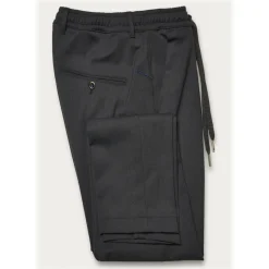 Cruna - Mitte Trousers in Tech Wool - 648 - Slate - Handmade in Italy - Luxury High Quality Pants - Avvenice