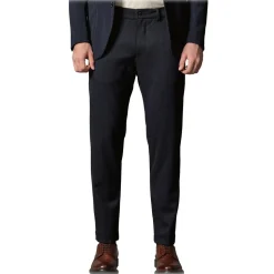 Cruna - Mitte Trousers in Tech Wool - 648 - Night Blue - Handmade in Italy - Luxury High Quality Pants - Avvenice