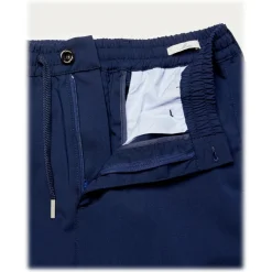 Cruna - Mitte Trousers in Fresh Wool - 560 - Navy - Handmade in Italy - Luxury High Quality Pants - Avvenice