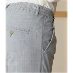 Cruna - Mitte Trousers in Fresh Wool - 560 - Light Grey - Handmade in Italy - Luxury High Quality Pants - Avvenice