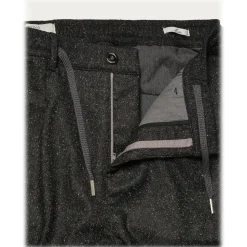 Cruna - Mitte Trousers in Naps Wool - 634 - Slate - Handmade in Italy - Luxury High Quality Pants - Avvenice