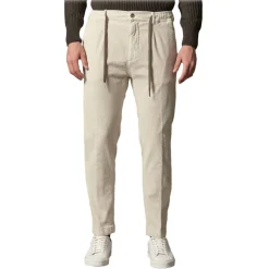 Cruna - Mitte Trousers in Corduroy - 610 - White Rope - Handmade in Italy - Luxury High Quality Pants - Avvenice