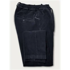 Cruna - Mitte Trousers in Corduroy - 610 - Night Blue - Handmade in Italy - Luxury High Quality Pants - Avvenice