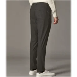 Cruna - Mitte Trousers in Corduroy - 615 - Black - Handmade in Italy - Luxury High Quality Pants - Avvenice