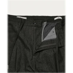 Cruna - Mitte Trousers in Corduroy - 615 - Black - Handmade in Italy - Luxury High Quality Pants - Avvenice