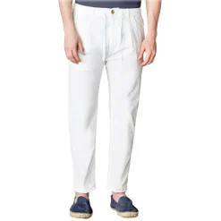 Cruna - Mitte Trousers in Cotton - 511 - Off White - Handmade in Italy - Luxury High Quality Pants - Avvenice