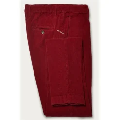 Cruna - New Town Trousers in Cotton Corduroy - 464 - Red - Handmade in Italy - Luxury High Quality Pants - Avvenice