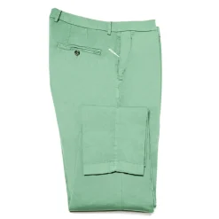 Cruna - New Town Trousers in Cotton - 520 - Green - Handmade in Italy - Luxury High Quality Pants - Avvenice