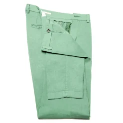 Cruna - New Town Trousers in Cotton - 520 - Green - Handmade in Italy - Luxury High Quality Pants - Avvenice
