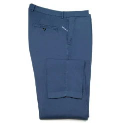 Cruna - New Town Trousers in Cotton - 520 - Avio - Handmade in Italy - Luxury High Quality Pants - Avvenice