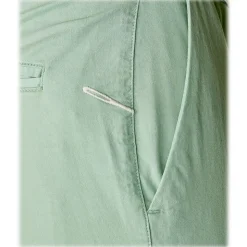 Cruna - New Town Trousers in Cotton - 520 - Salvia - Handmade in Italy - Luxury High Quality Pants - Avvenice