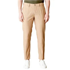 Cruna - New Town Trousers in Seersucker - 521 - Terra - Handmade in Italy - Luxury High Quality Pants - Avvenice