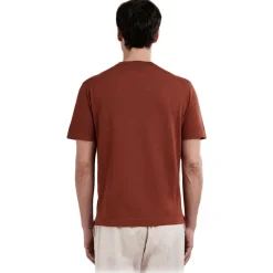 Cruna - Nizza Knitted T-Shirt - 1531 - Rust - Handmade in Italy - Luxury High Quality Collection - Avvenice