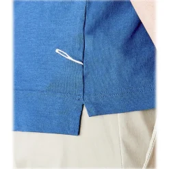 Cruna - Nizza T-Shirt - 573 - Royal Blue - Handmade in Italy - Luxury High Quality T-Shirt - Avvenice