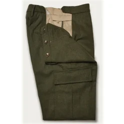 Cruna - Raval Cargo Wool Trousers - 476 - Army - Handmade in Italy - Luxury High Quality Pants - Avvenice