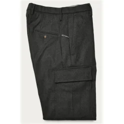 Cruna - Raval Cargo Wool Trousers - 476 - Anthracite - Handmade in Italy - Luxury High Quality Pants - Avvenice