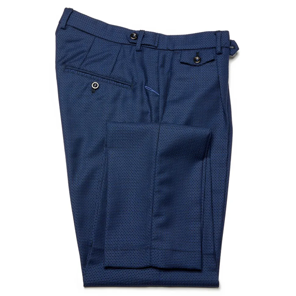 Cruna - Raval Trousers in Fresh Wool - 562 - Navy - Handmade in Italy - Luxury High Quality Pants - Avvenice