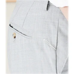 Cruna - Raval Trousers in Fresh Wool - 560 - Light Grey - Handmade in Italy - Luxury High Quality Pants - Avvenice