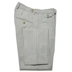Cruna - Raval Trousers in Fresh Wool - 560 - Light Grey - Handmade in Italy - Luxury High Quality Pants - Avvenice