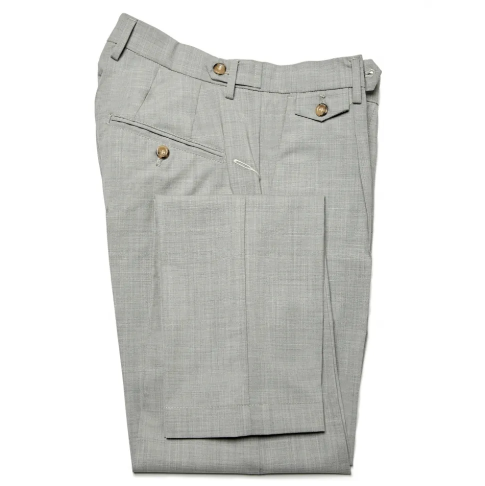 Cruna - Raval Trousers in Fresh Wool - 560 - Light Grey - Handmade in Italy - Luxury High Quality Pants - Avvenice