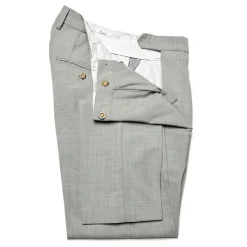Cruna - Raval Trousers in Fresh Wool - 560 - Light Grey - Handmade in Italy - Luxury High Quality Pants - Avvenice