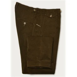 Cruna - Raval Trousers in Corduroy - 613 - Moss Green - Handmade in Italy - Luxury High Quality Pants - Avvenice