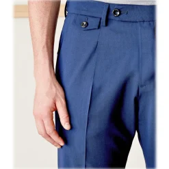 Cruna - Raval Trousers in Fresh Wool - 560 - Navy - Handmade in Italy - Luxury High Quality Pants - Avvenice