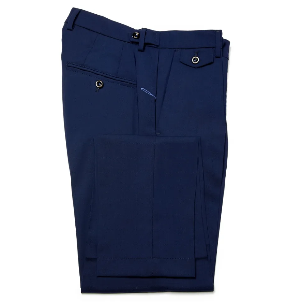 Cruna - Raval Trousers in Fresh Wool - 560 - Navy - Handmade in Italy - Luxury High Quality Pants - Avvenice