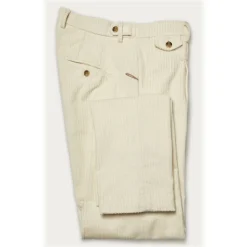 Cruna - Raval Trousers in Corduroy - 611 - Butter - Handmade in Italy - Luxury High Quality Pants - Avvenice