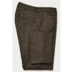 Cruna - Raval Trousers in Naps Wool - 635 - Coffee Brown - Handmade in Italy - Luxury High Quality Pants - Avvenice