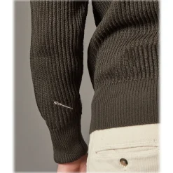 Cruna - Rollneck Sweater in Wool - 657 - Forest Green - Handmade in Italy - Luxury High Quality Sweater - Avvenice