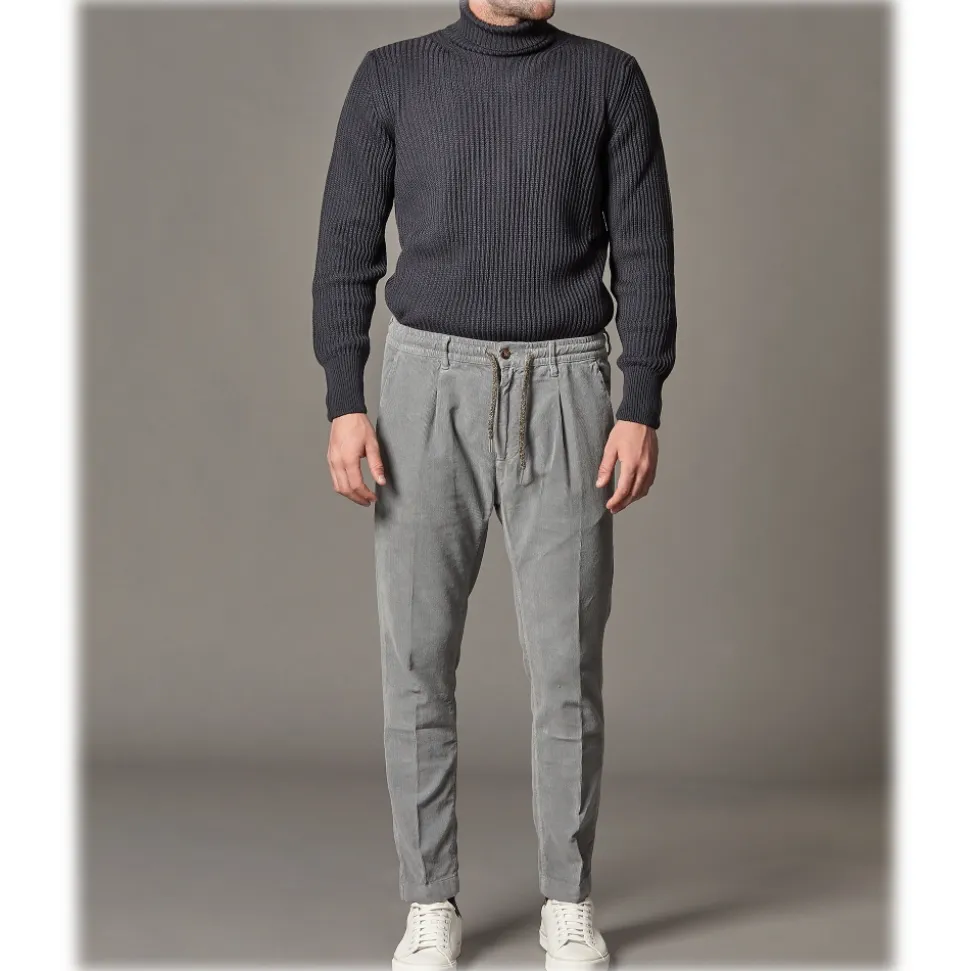 Cruna - Rollneck Sweater in Wool - 657 - Ardesia - Handmade in Italy - Luxury High Quality Sweater - Avvenice