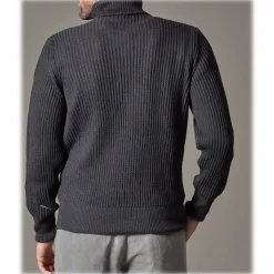 Cruna - Rollneck Sweater in Wool - 657 - Ardesia - Handmade in Italy - Luxury High Quality Sweater - Avvenice