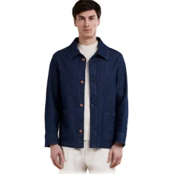 Cruna - St. Honore Overshirt - 1580 - Night Blue - Handmade in Italy - Luxury High Quality Collection - Avvenice