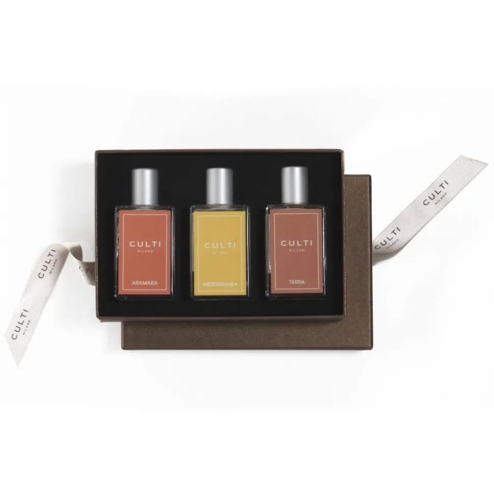 Culti Milano - Giftbox Set 3 Spray Aramara Mediterranea Terra - Gift Box - Fragrances - Luxury - Avvenice