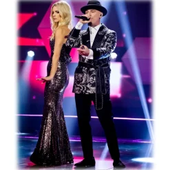 Danilo Forestieri - Long Mermaid Bustier Dress - Michelle Hunziker Official - Haute Couture Made in Italy - Luxury Collection - Avvenice