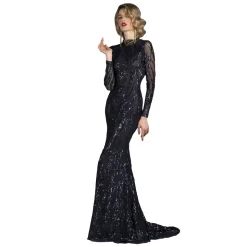 Danilo Forestieri - Long Mermaid Long Sleeve Dress - Haute Couture Made in Italy - Luxury Exclusive Collection - Avvenice