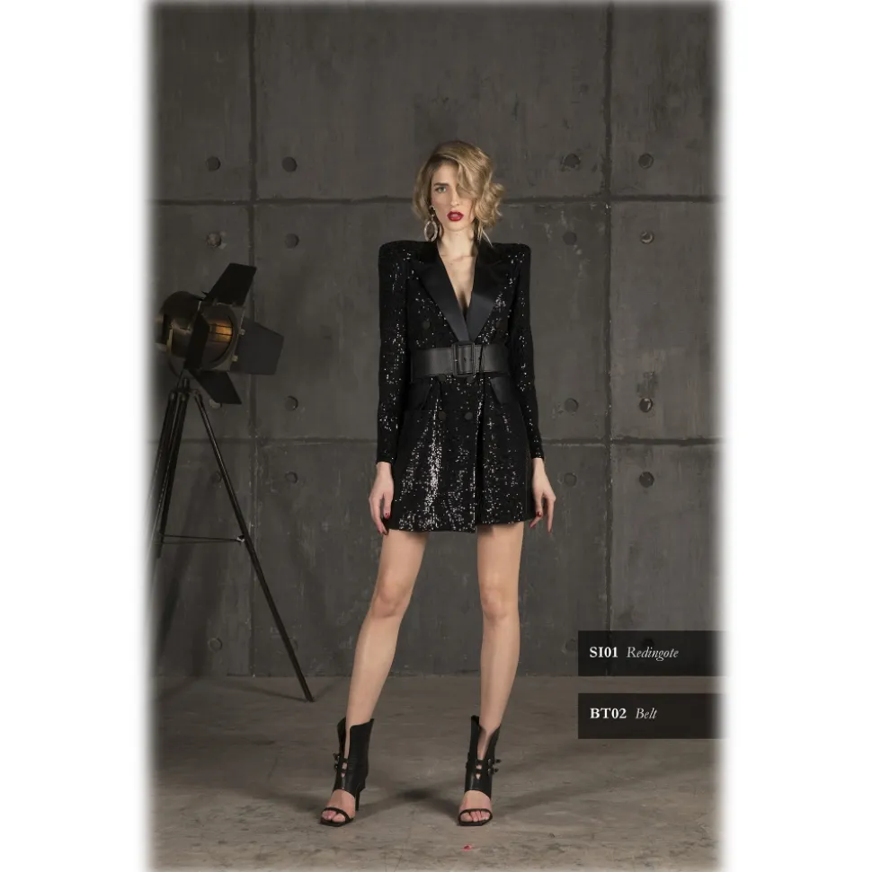 Danilo Forestieri - Maxi Belt in Python-Effect Faux Leather - Haute Couture Made in Italy - Luxury Exclusive Collection - Avvenice