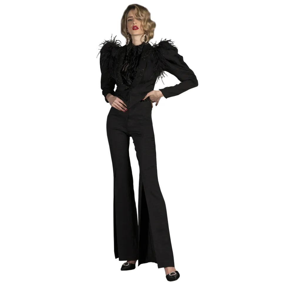 Danilo Forestieri - Mini Bustier Jacket with Maxi Sleeves - Haute Couture Made in Italy - Luxury Exclusive Collection - Avvenice