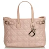 Dior Vintage - Cannage Panarea Tote Bag - Pink - Leather Handbag - Luxury High Quality - Avvenice